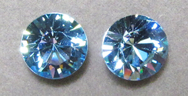 Aqua Diamond Cut Earrings