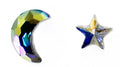 Moon and Star Abstract Earrings