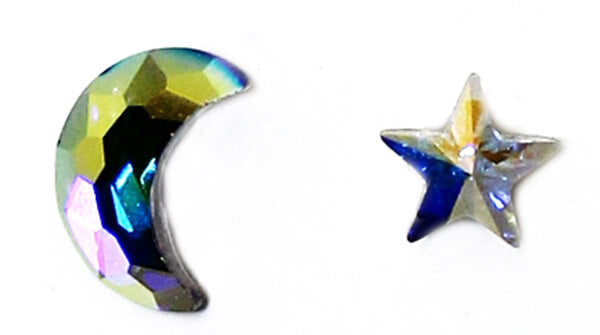 Moon and Star Abstract Earrings