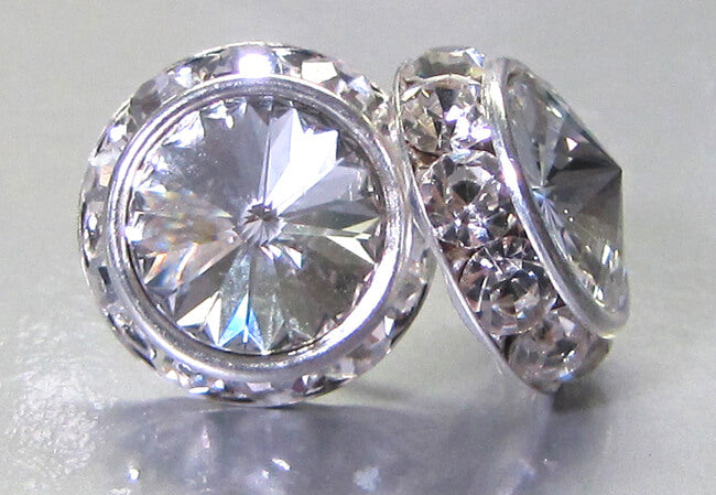 Crystal Rivoli Rhinestone Earrings