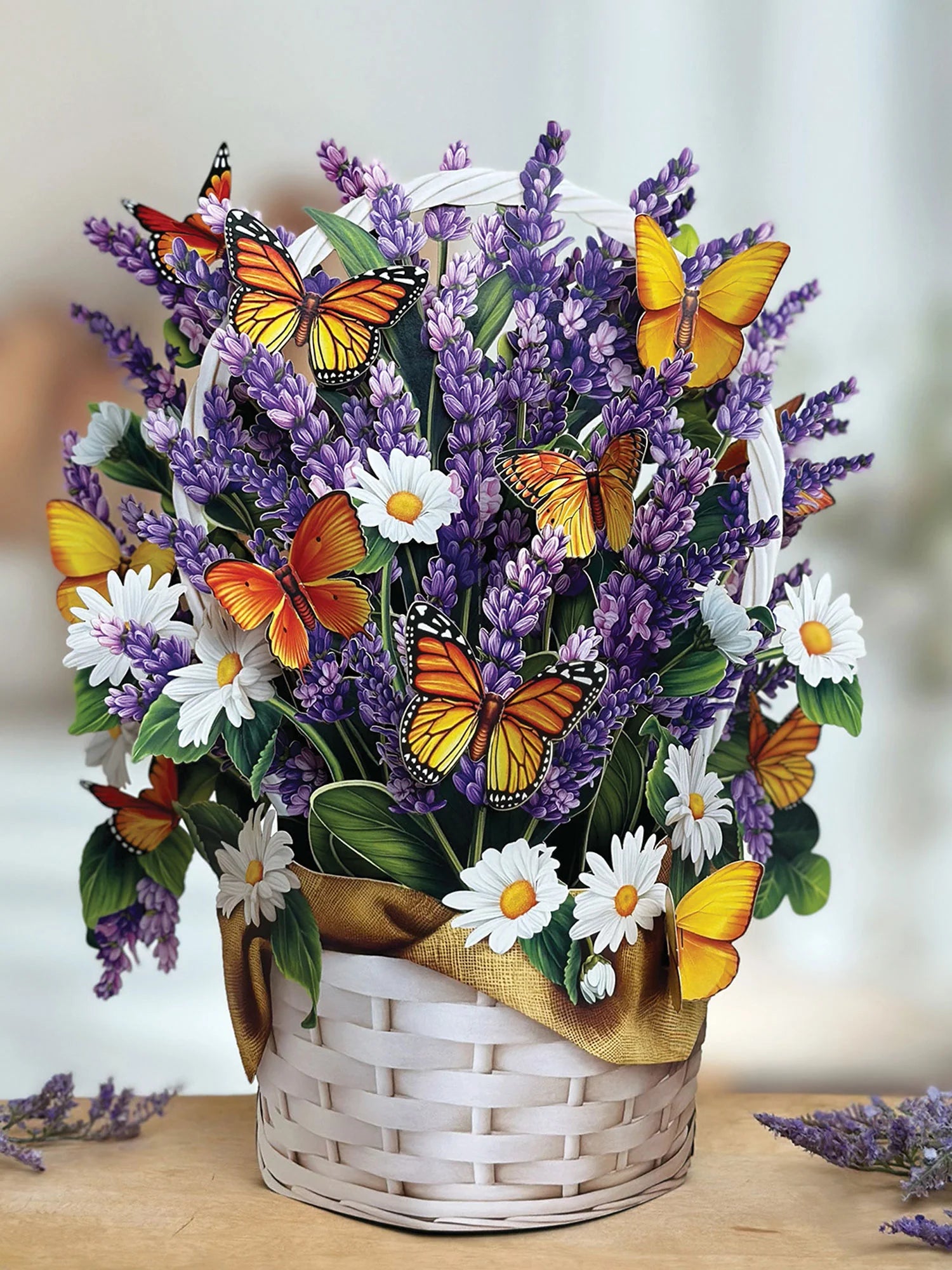 Lavender and Butterflies FreshCut Paper - Pop Up Flower Bouquet