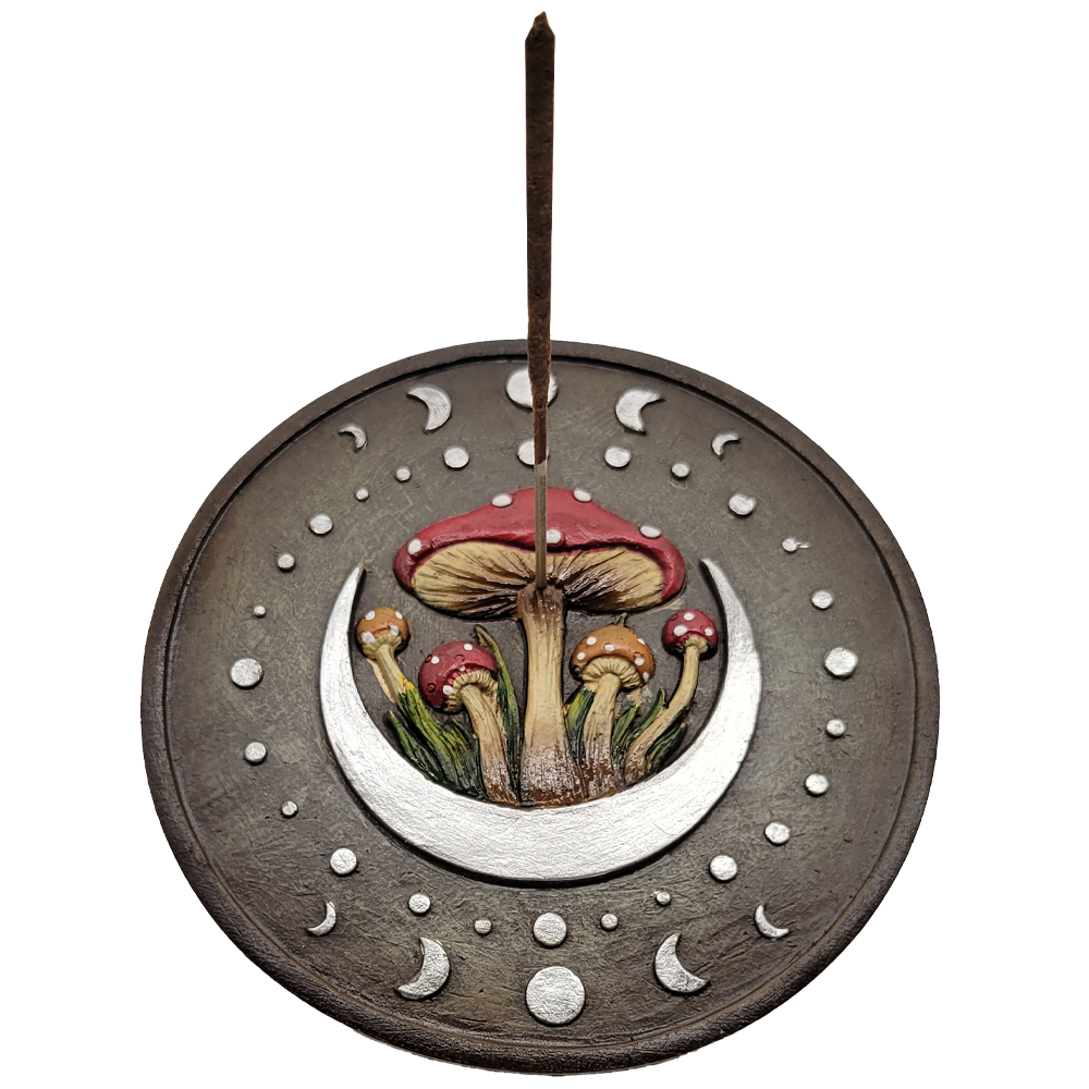 Mushroom with Moons Incense Burner
