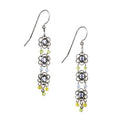 Silver Forest Triple Flowers Earrings