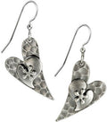Silver Forest Silver Heart on Modern Heart Earrings