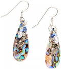 Silver Forest Turtle with Beads & Shell Earrings