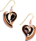 Silver Forest Bronze & Copper Hearts Earrings