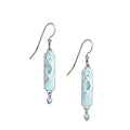 Silver Forest Turquoise and Silver Spiral Earrings