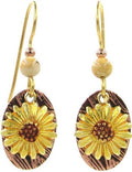 Silver Forest Warm Sunflower Drop Earrings