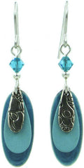 Silver Forest Mixed Turquoise & Silver Layered Shapes Earrings