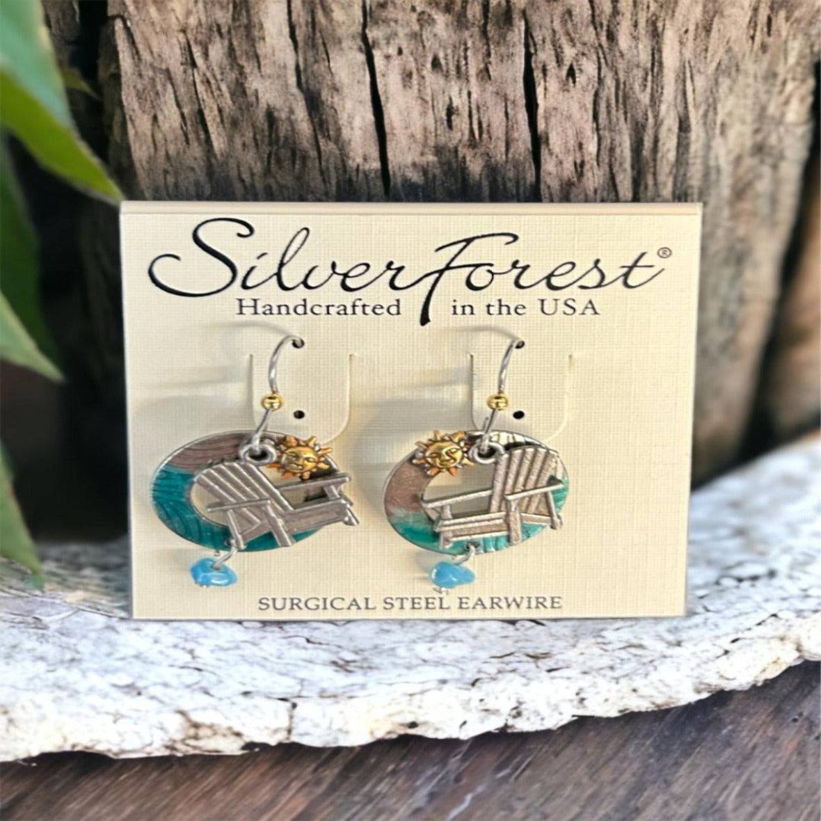 Silver Forest Adirondock Chair Earrings