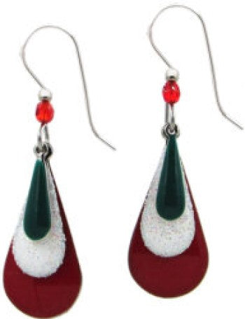 Silver Forest Festive Layered Tears Earrings