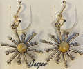 Silver Forest Spoke w/Jasper Center Earrings