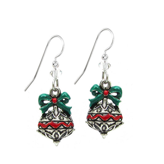 Silver Forest Colorful Ornament Earrings