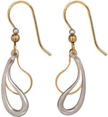 Silver Forest Gold & Silver Playful Paisley Duet Earrings