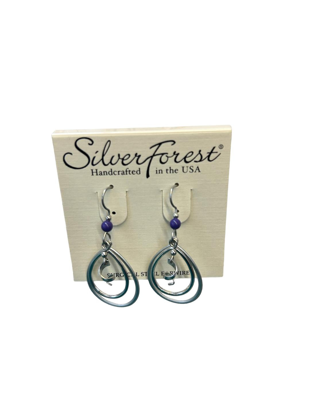 Silver Forest Nested Open Tears Earrings