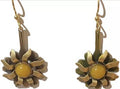 Silver Forest Abstract Sun Drop Earrings