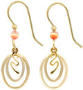 Silver Forest Gold Squiggle in Ovals Earrings