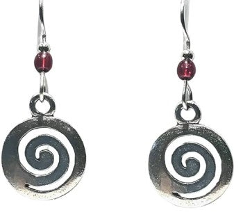 Silver Forest Modern Spiral Drop Earrings