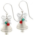 Silver Forest Silver Holiday Bells & Beads Earrings