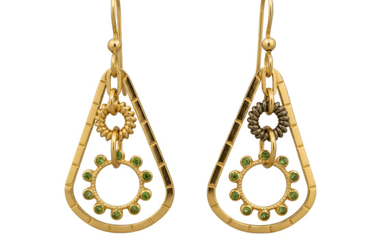 Silver Forest Industrial Mash-Up Earrings