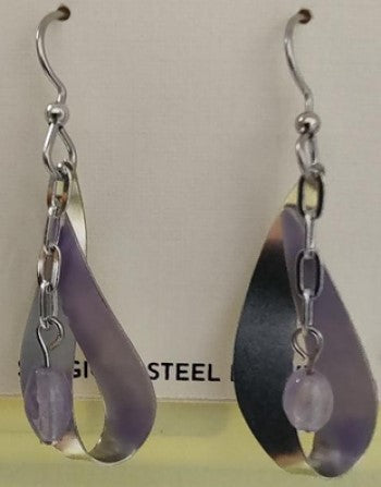 Silver Forest Contemporary Silver Tear & Beads Earrings