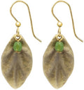 Silver Forest Life Like Leaf & Bead Earrings
