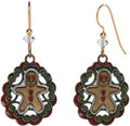 Silver Forest Gingerbread Man w/Filigree Earrings