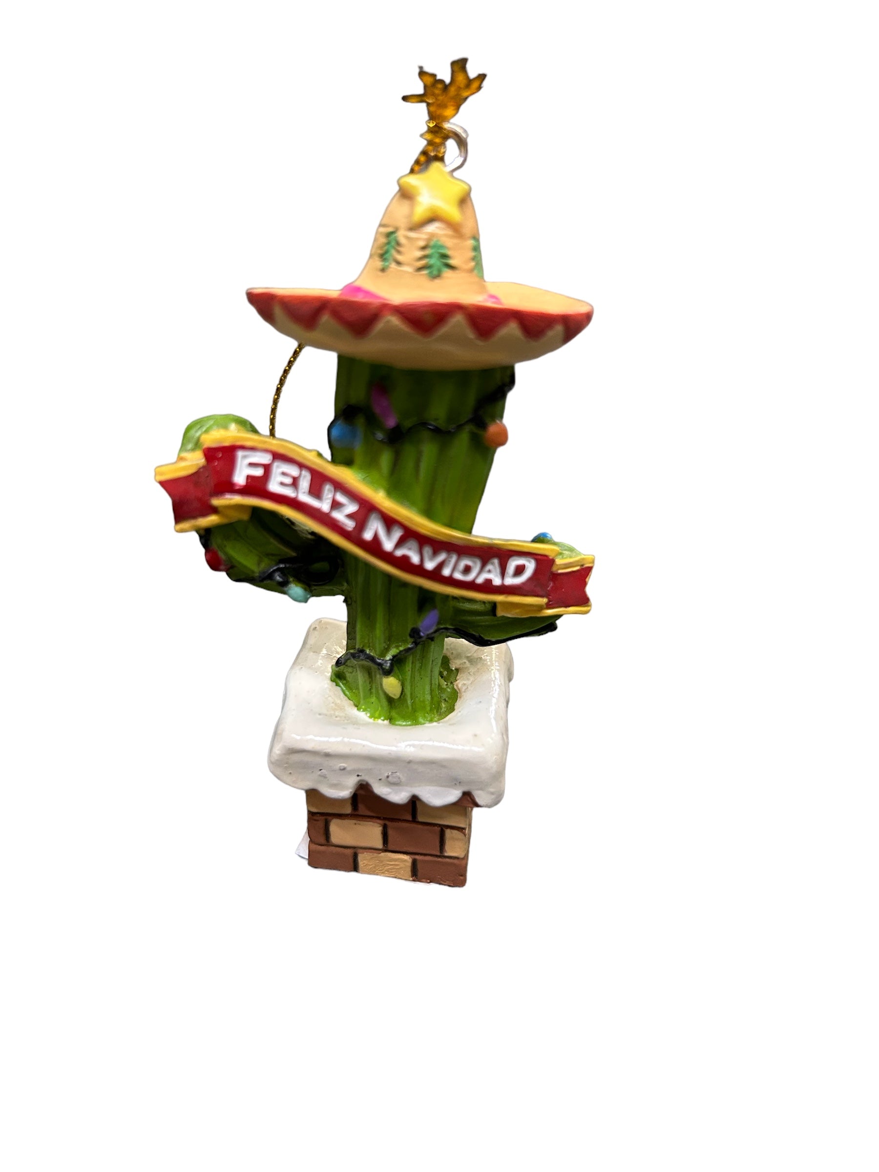Sombrero Cactus Feliz Navidad Ornament