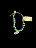 Turquoise Howlite Stone Leather Wrap Bracelet