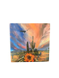Purple Sky Sunset Eagle Coaster