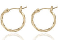 Gold Twisted Hoop Spirit by Silver Forest Earrings