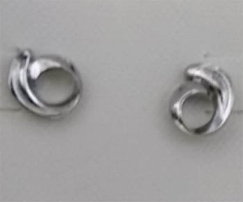 Spirit by Silver Forest Small Silver Curl Post Earrings