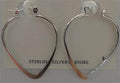 Spirit by Silver Forest Large Silver Olive Hoop Earrings