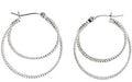 Spirit by Silver Forest Silver Double Interlocking Hoop Earrings