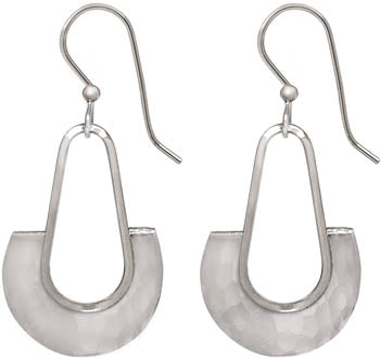 Spirit by Silver Forest Silver Teardrop w/Half Round Earrings