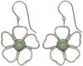 Spirit by Silver Forest Open Flower w/Green Stone Earrings