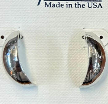 Spirit by Silver Forest Modern Silver Chic Hoop Earrings
