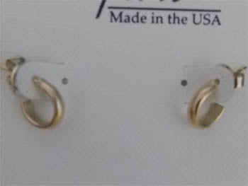 Spirit by Silver Forest Gold Petite Tailored Hoop Earrings