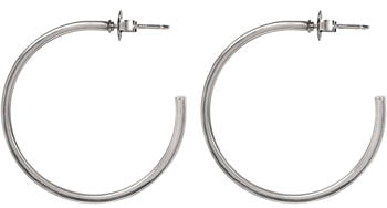 Spirit by Silver Forest Silver Hammered Hoop Earrings