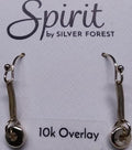 Spirit by Silver Forest Gold Curvy Bar w/Drop Earrings