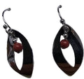 Spirit by Silver Forest Organic Shape & Red Bead Earrings