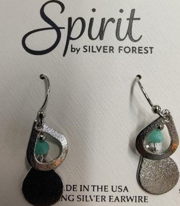 Spirit by Silver Forest Tandem Tears & Turquoise Bead Earrings