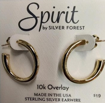 Spirit by Silver Forest Gold Graduated Hoop Earrings