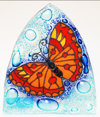 Butterfly Orange Glass Nightlight