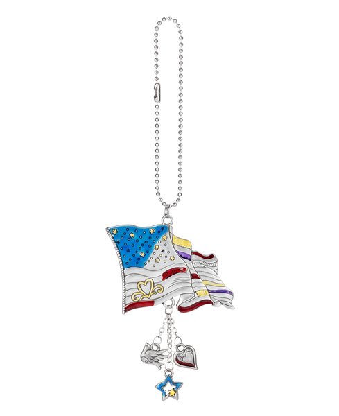 Americana Flag Car Charm