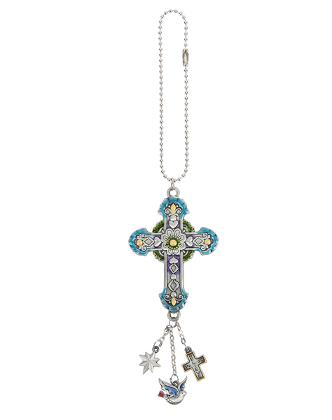 Guiding Cross Car Charm