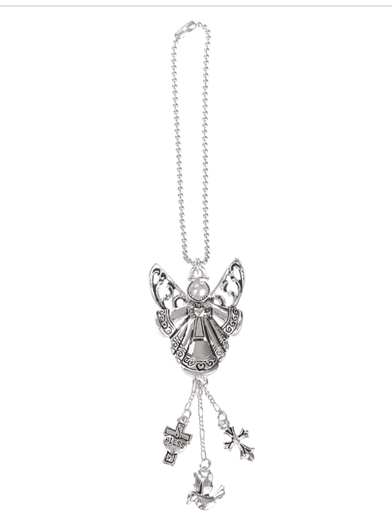 Angel Silver Car Charm