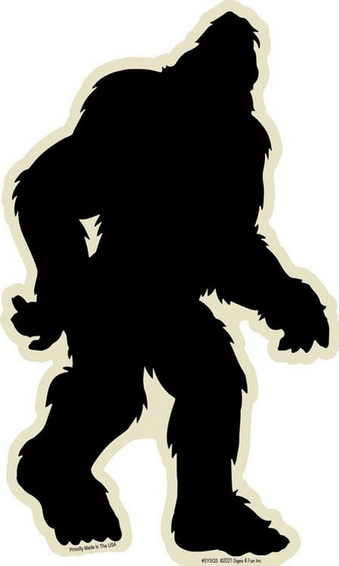 Sasquatch Die Cut Sign
