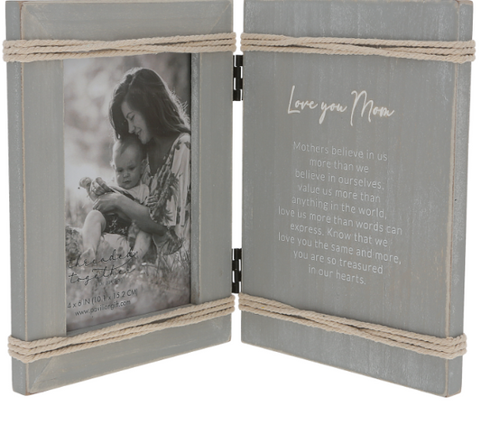 Love You Mom Hinged Sentiment Frame