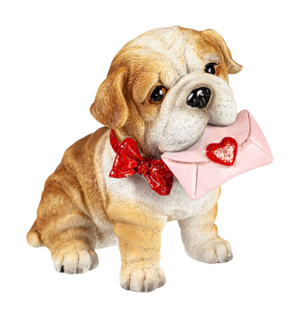 Valentines Day Resin Dog Figurines